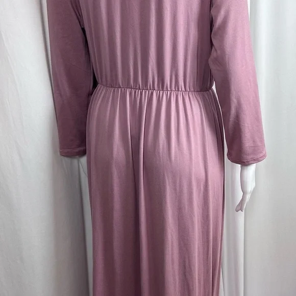Mother Bee Maternity Mauve Dress Sz large - Picture 3 of 9